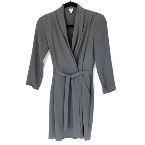 Aritzia Wilfred 0 Franca Wrap Dress Japanese Crepe - Picture 2 of 7